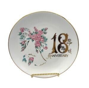 Vintage Norcrest 18th Anniversary Plate